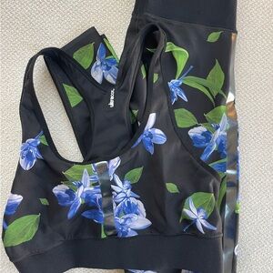 Ultracor blue and green floral workout set